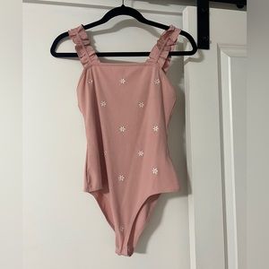 Bodysuit with flower detail size medium